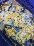 Poblano peppers stuffed with corn and chicken