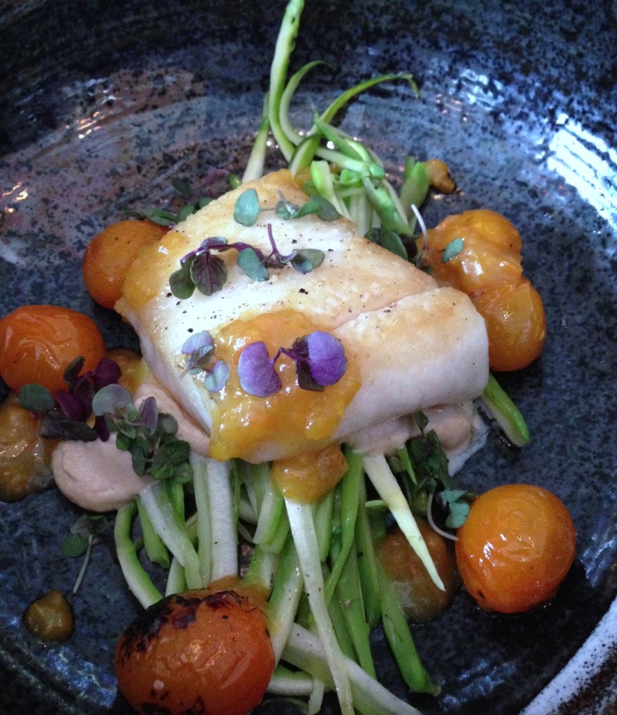 Alaskan halibut presented beautifully at GT Fish and Oyster