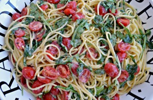 meatless spaghetti a la carbonara