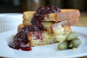 grilled cheese with pickles and chutney