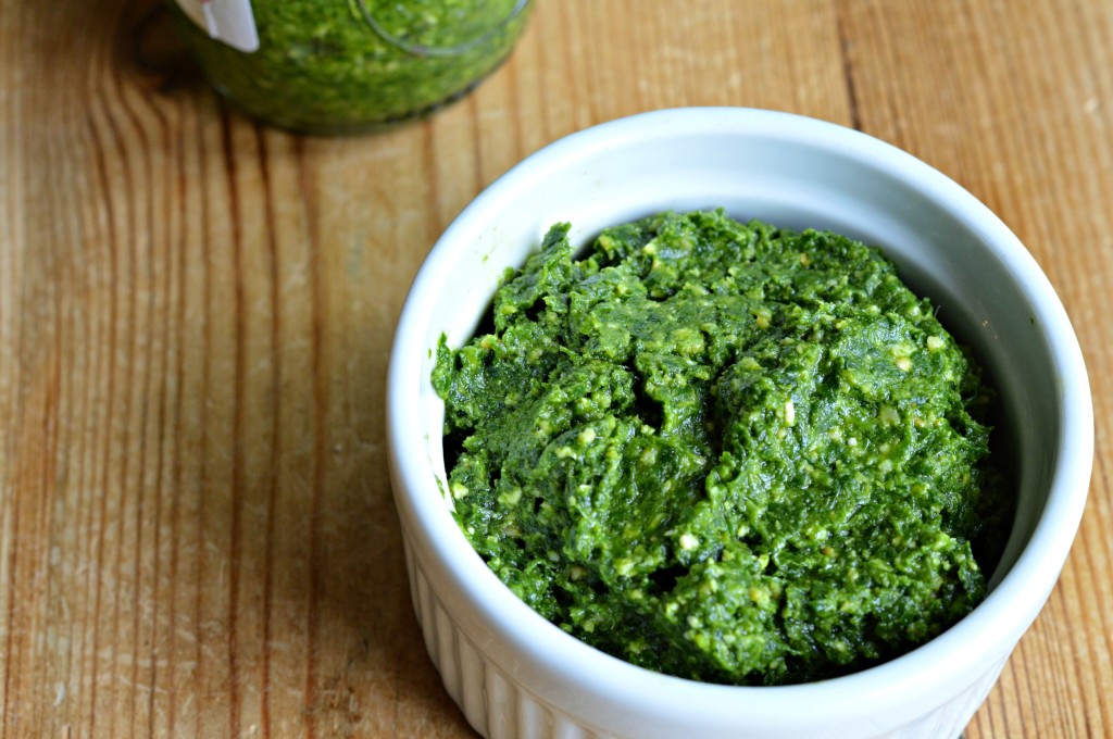 pesto made with ramps