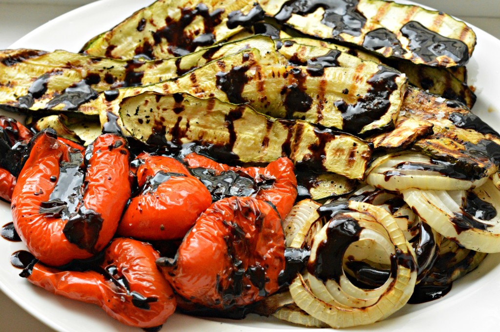 grilled veggies with a balsamic reduction
