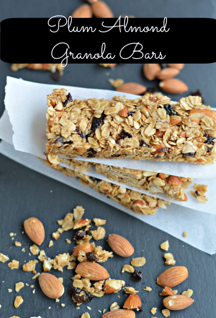 Healthy Snack Idea: Homemade Plum Almond Granola Bars - West of the Loop