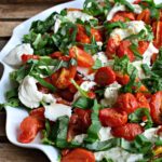 Arugula with Slow-Roasted Cherry Tomatoes and Burrata