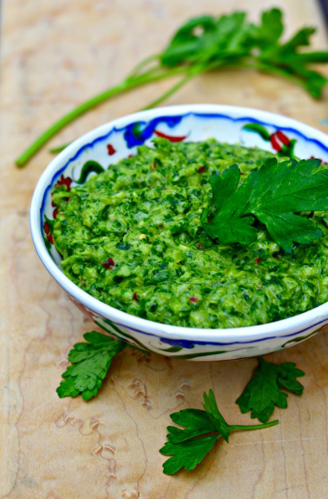 Green Garlic Chimichurri - West of the Loop