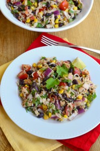 black bean rice salad