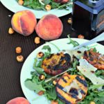 Arugula with Grilled Peaches, Hazelnuts and Parmesan