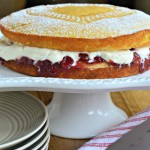 Victoria Sponge with Gooseberry Compote