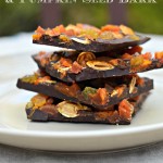 Chocolate Bark with Dried Apricots, Golden Raisins and Pumpkin Seeds