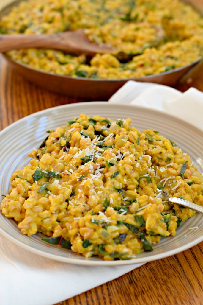 Squash Farrotto with Swiss Chard - West of the Loop