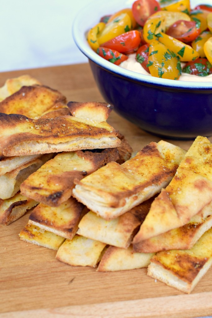 naan breadsticks and dip