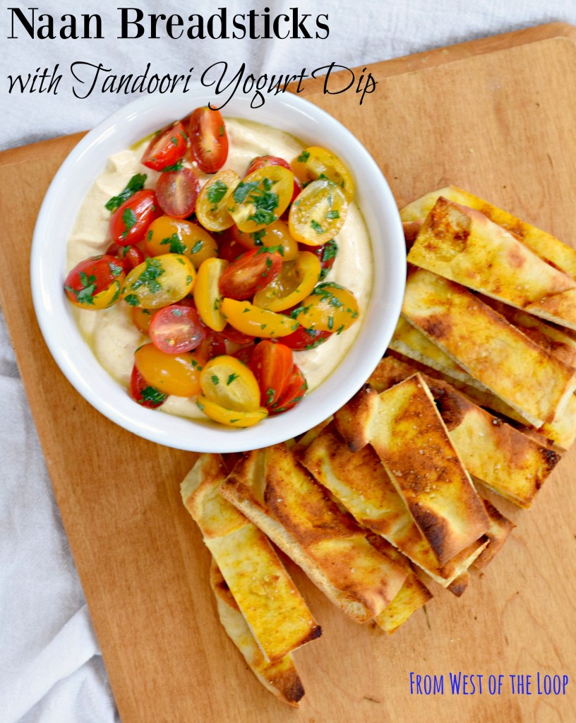 stonefire naan breadsticks with tandoori yogurt dip