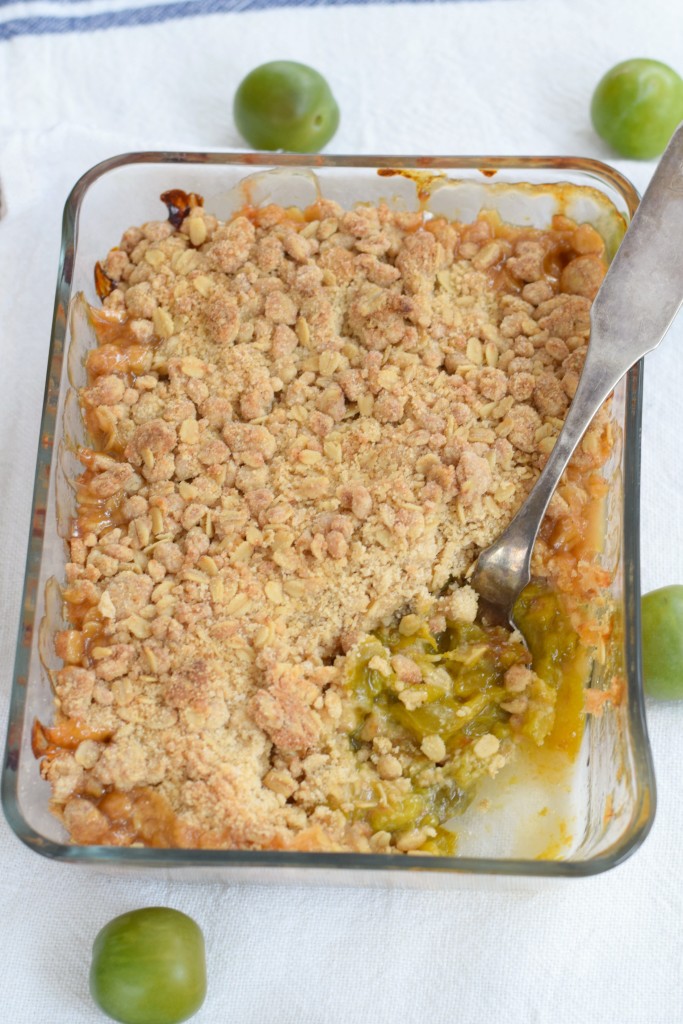 greengage plum crumble crisp