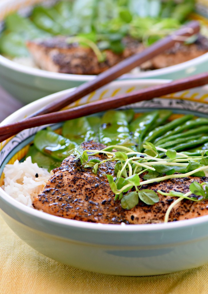 salmon rice bowl recipe