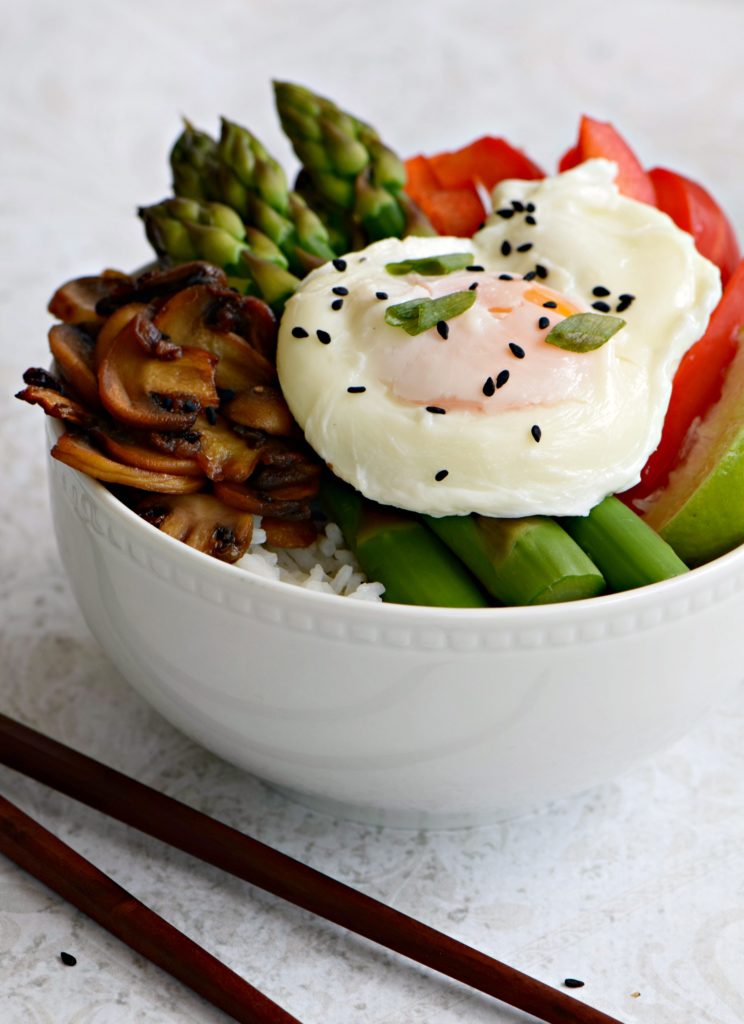 asparagus rice bowl vegetarian