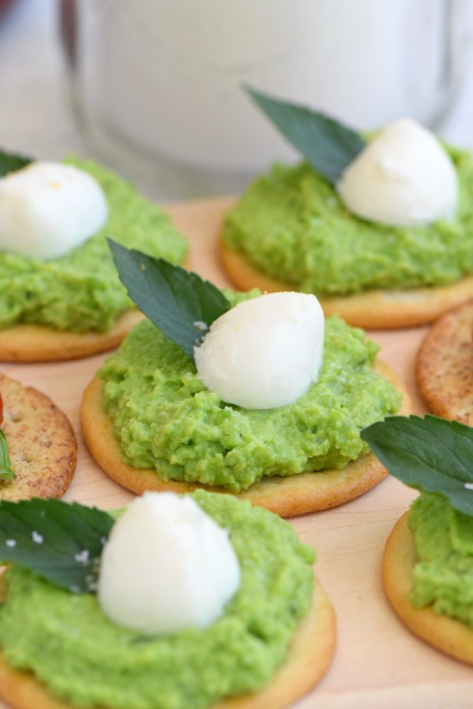 fava bean and pea puree