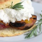 Shortcake with Grilled Peaches & Rosemary