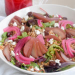 Autumn Farro Salad with Poached Pears