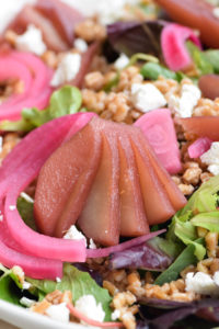 poached pear salad