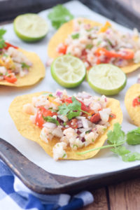 cauliflower ceviche tostada