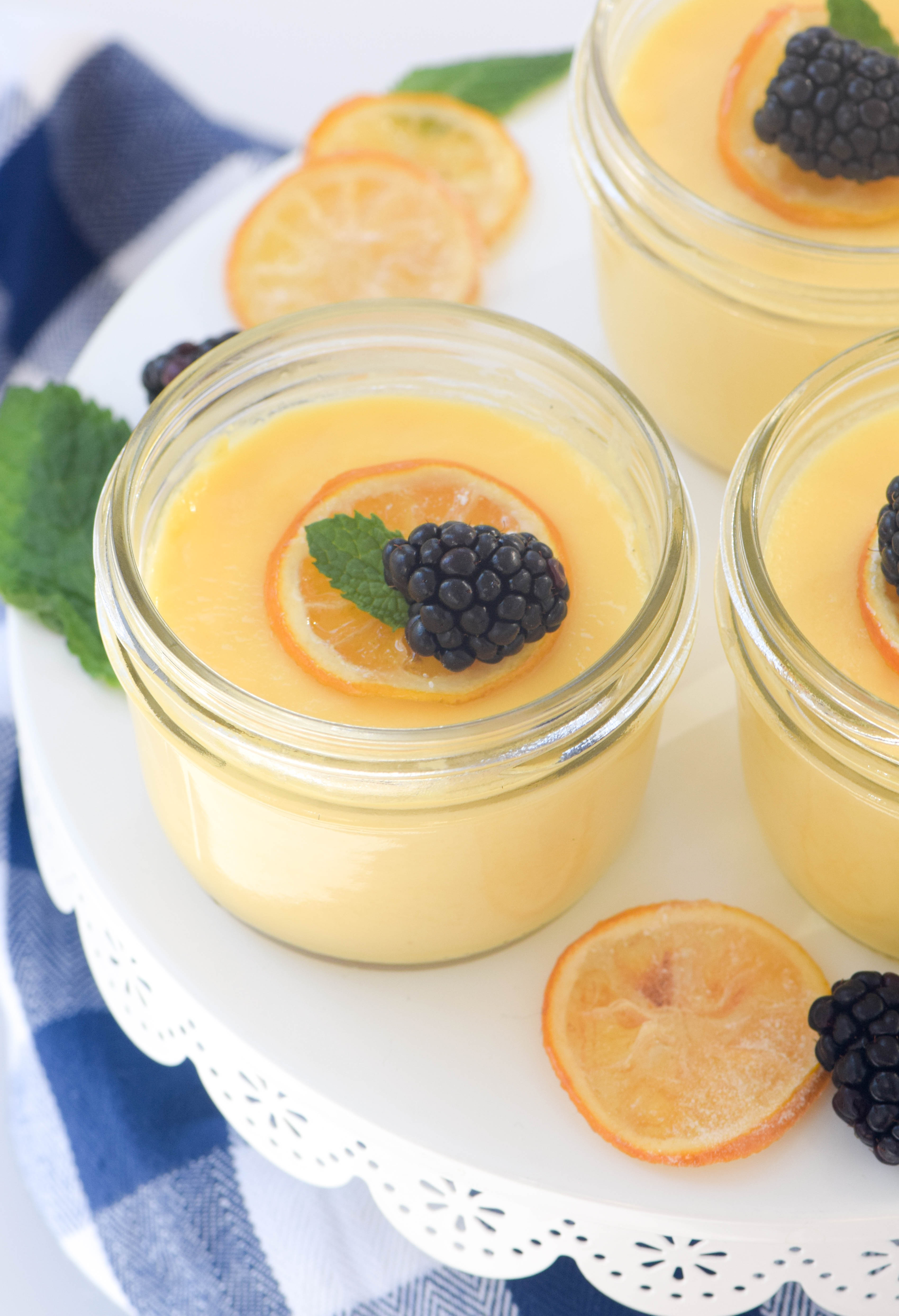 Meyer Lemon Pots de Creme with Candied Lemon - West of the Loop