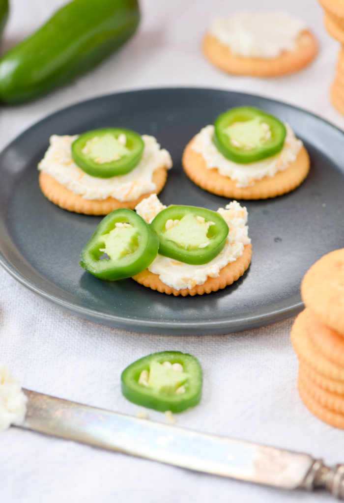 ritz with cream cheese and jalapeno