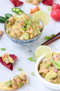 poke with salmon