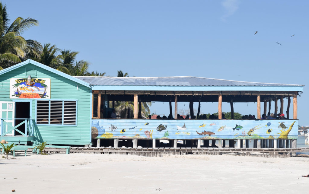 A beachside restaurant on Caye Caulker, Belize