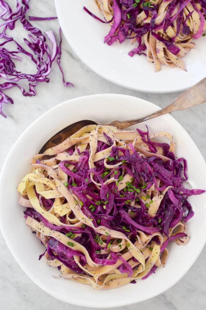egg noodles with cabbage