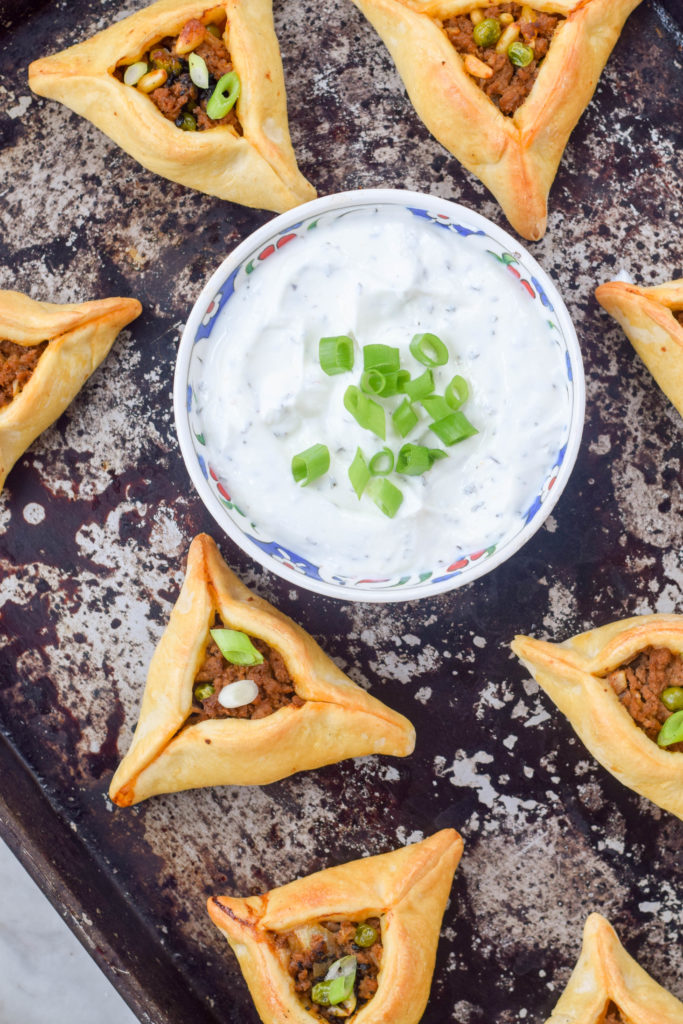 hamantaschen with lamb filling