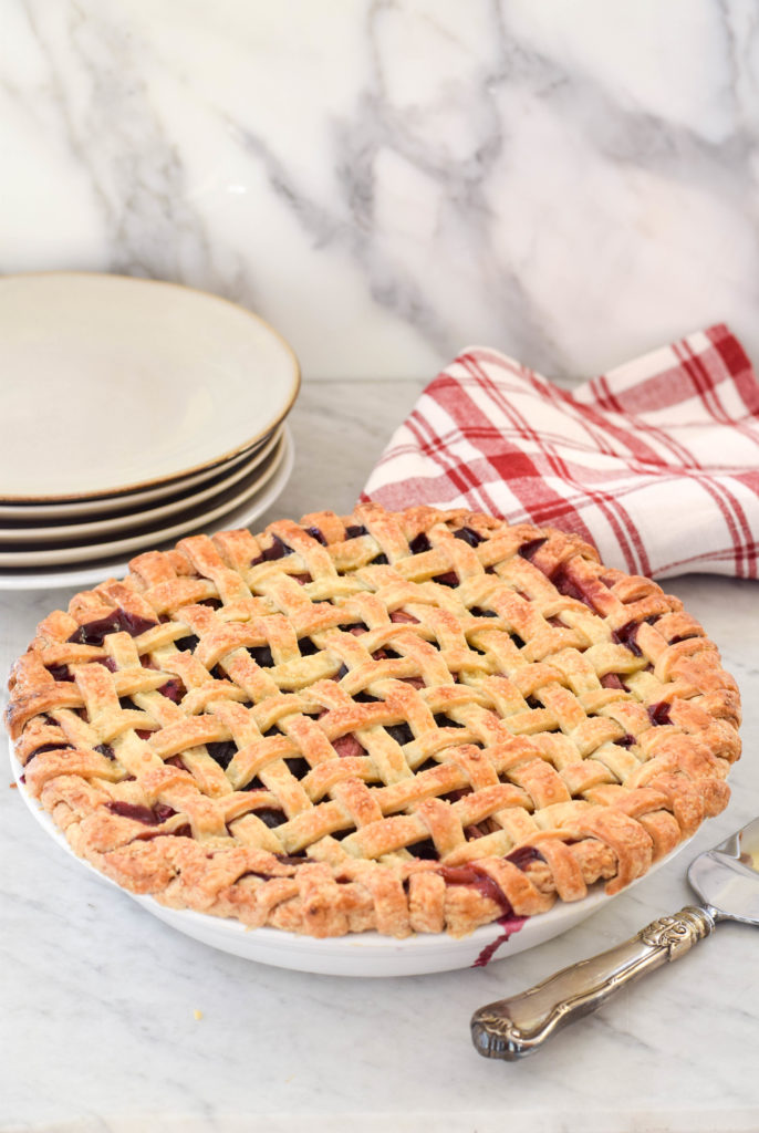 blueberry rhubarb pie lattice crust recipe