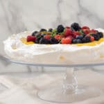 Pavlova with Mango Curd