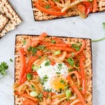 Red Pepper and Egg Matzo Galettes