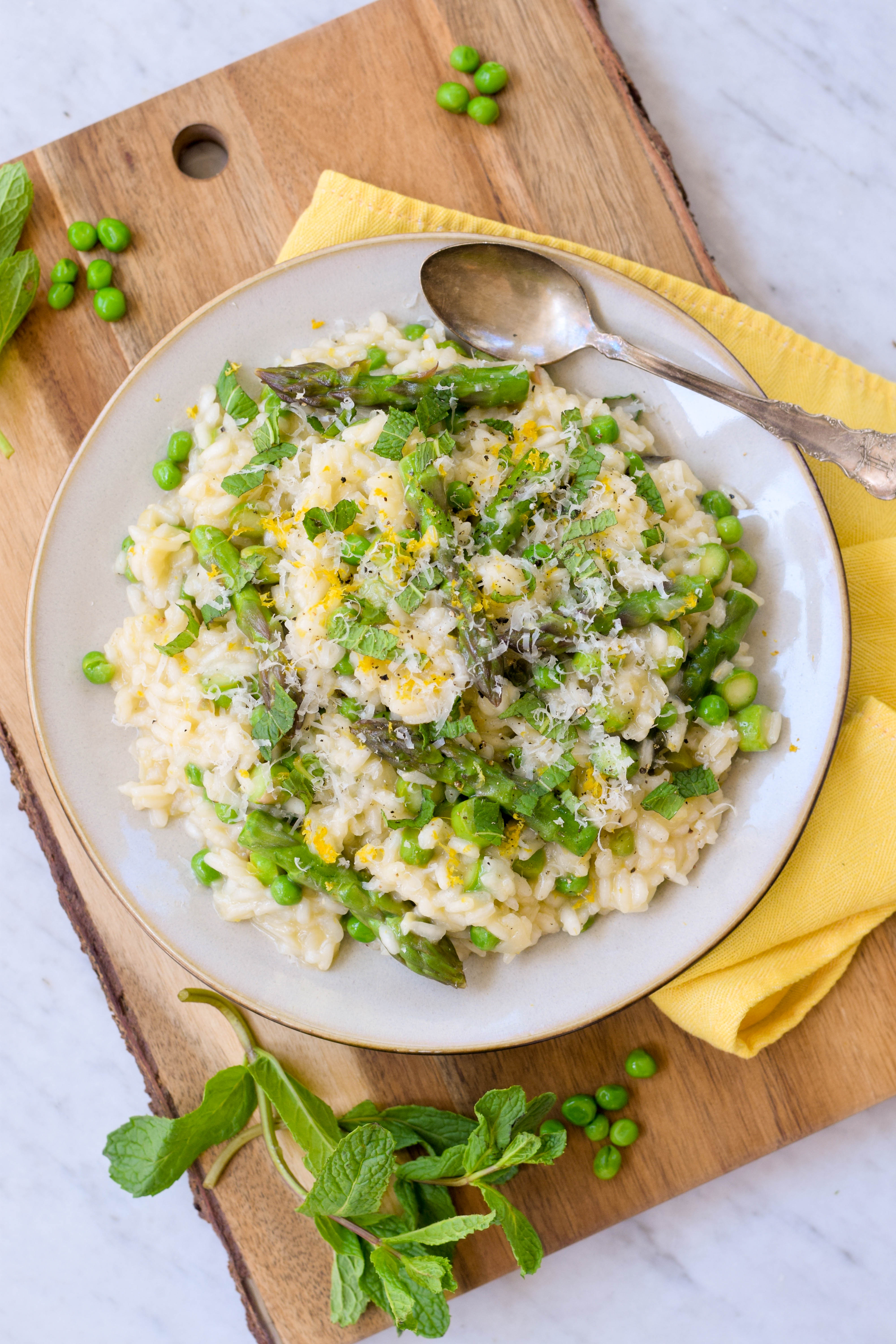 Spring Risotto with Asparagus, Peas & Mint West of the Loop