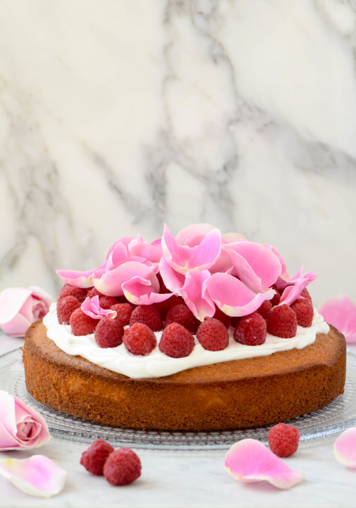 raspberry rose cake