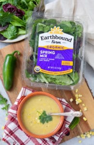 vegan soup and salad