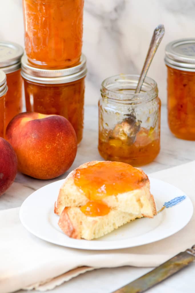 gingery peach jam