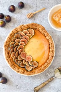 honey custard pie with figs