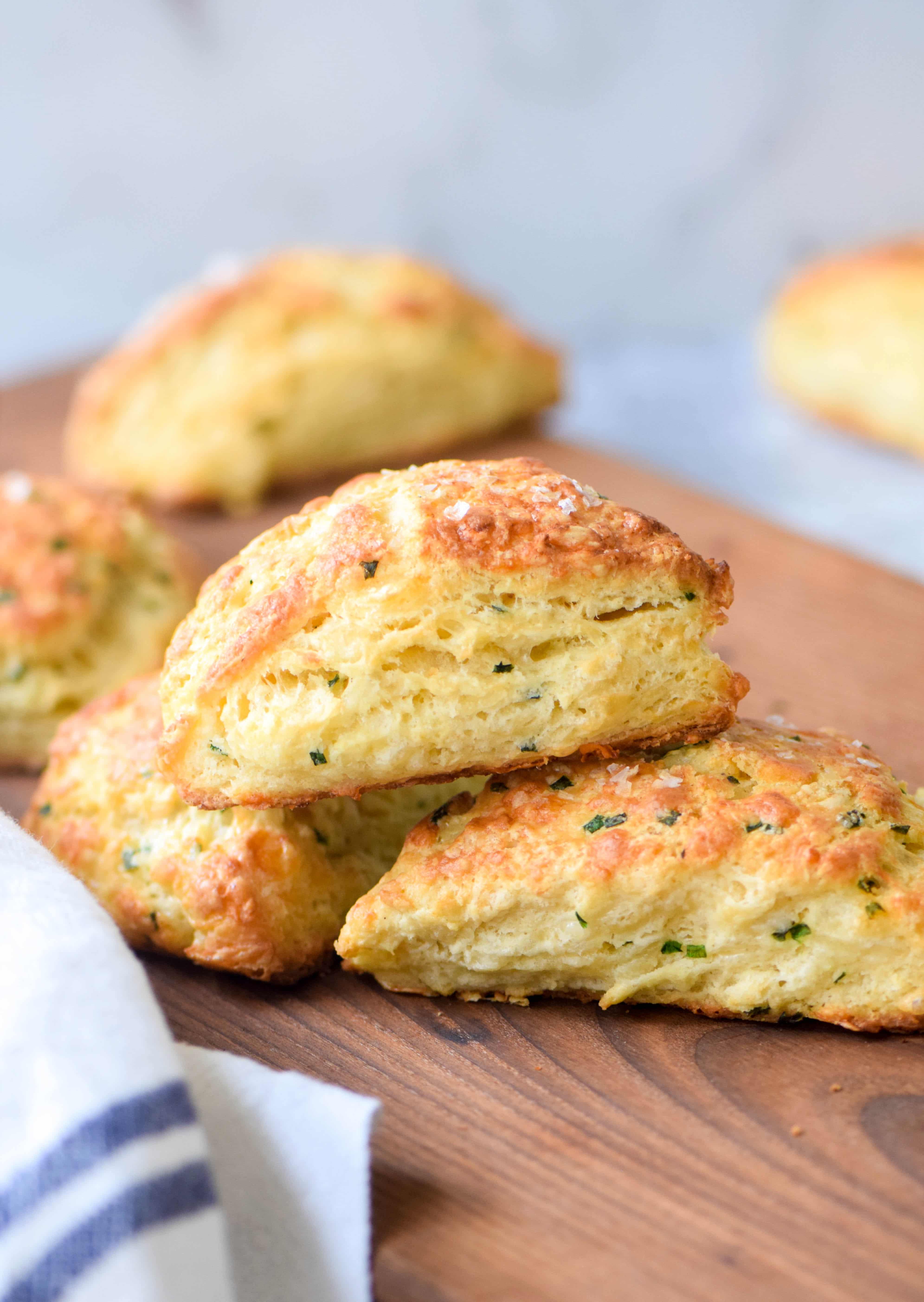 Savory Cheddar Herb Scones - West of the Loop