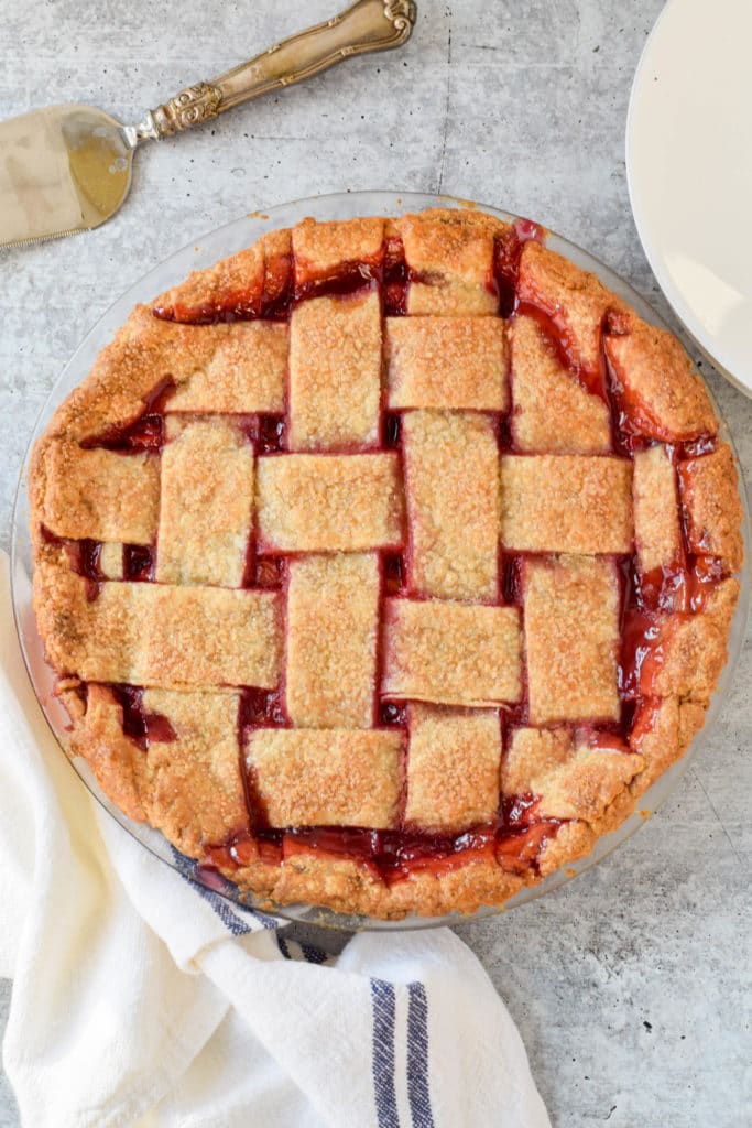 lattice crust cherry pie