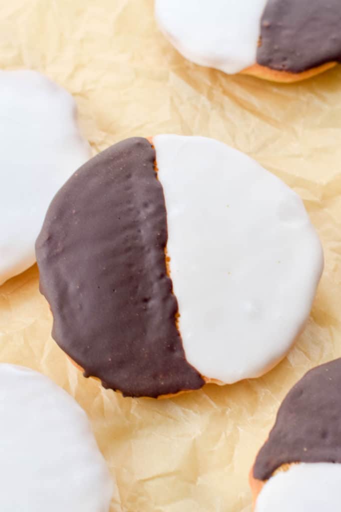 black and white cookie