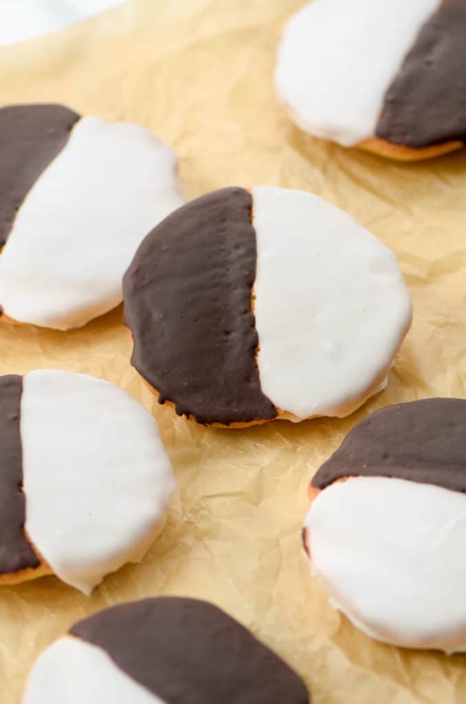 authentic black and white cookies
