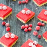 Cranberry Curd Bars with Pecan Shortbread Crust