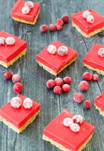 cranberry bars with frozen cranberries