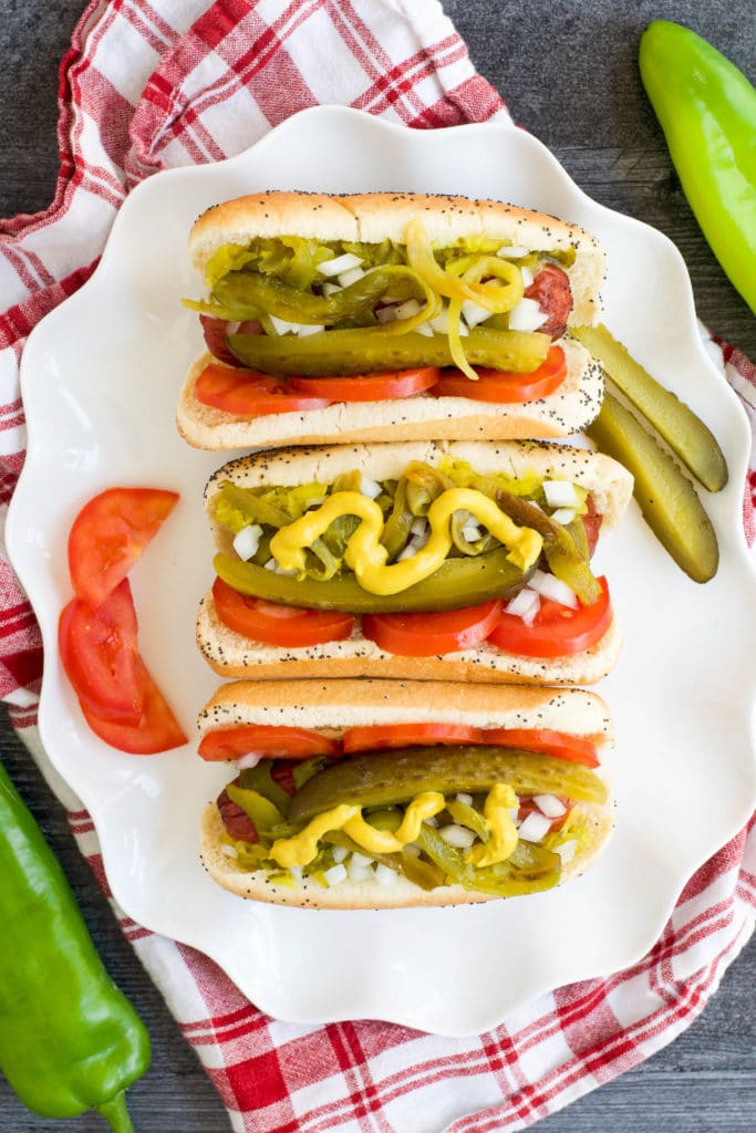 green chile hot dogs
