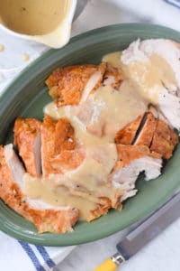 roasted turkey breast with gravy