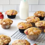 Strawberry Muffins with Streusel Topping